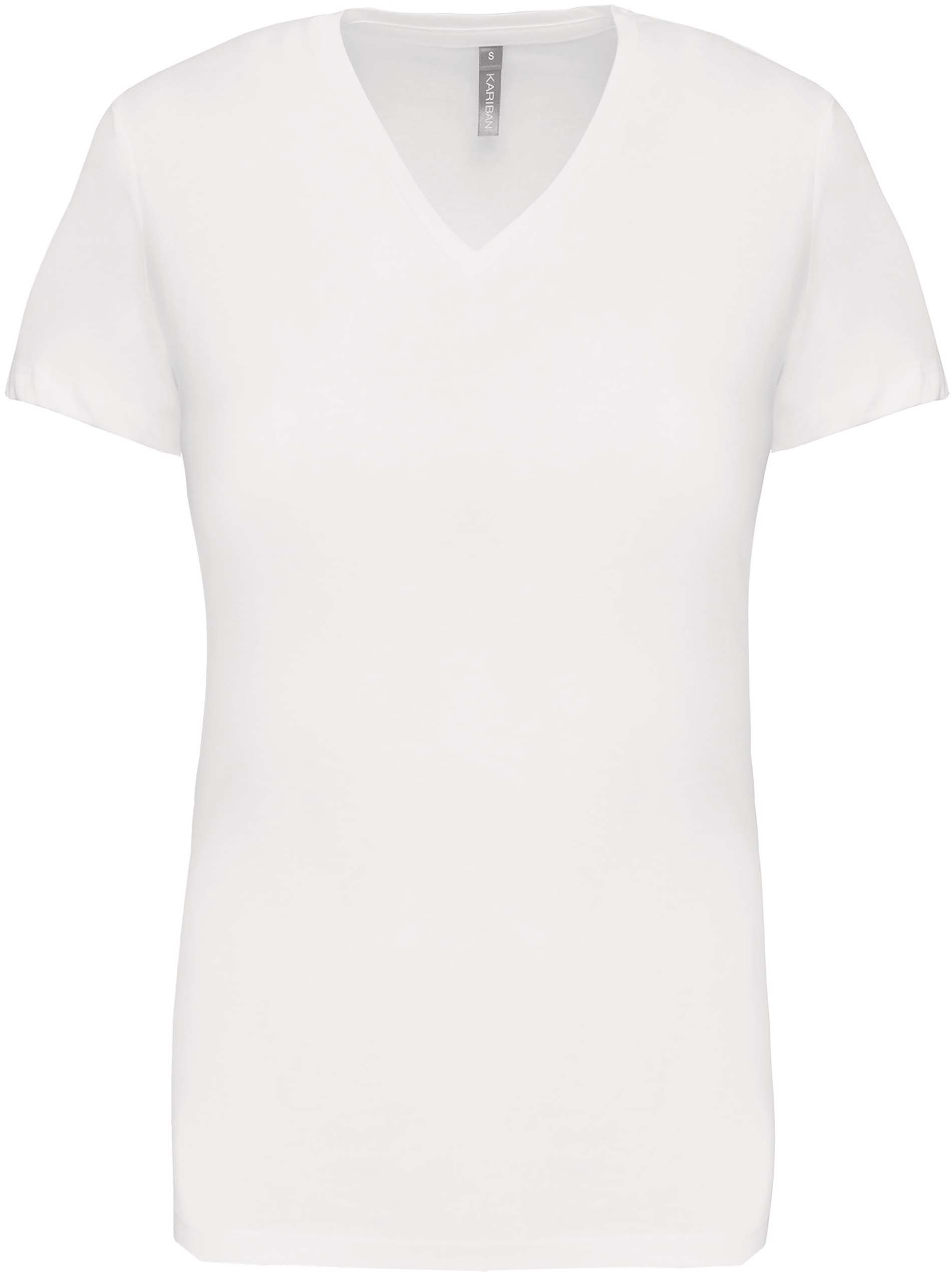 KARIBAN / DAMES T-SHIRT K381 V-HALS KORTE MOUWEN