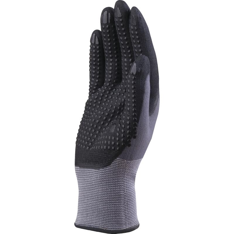 DELTA PLUS / GEBREIDE HANDSCHOEN VAN POLYAMIDE SPANDEX - PALM VAN NITRIL/PU + NOPPEN DPVE727