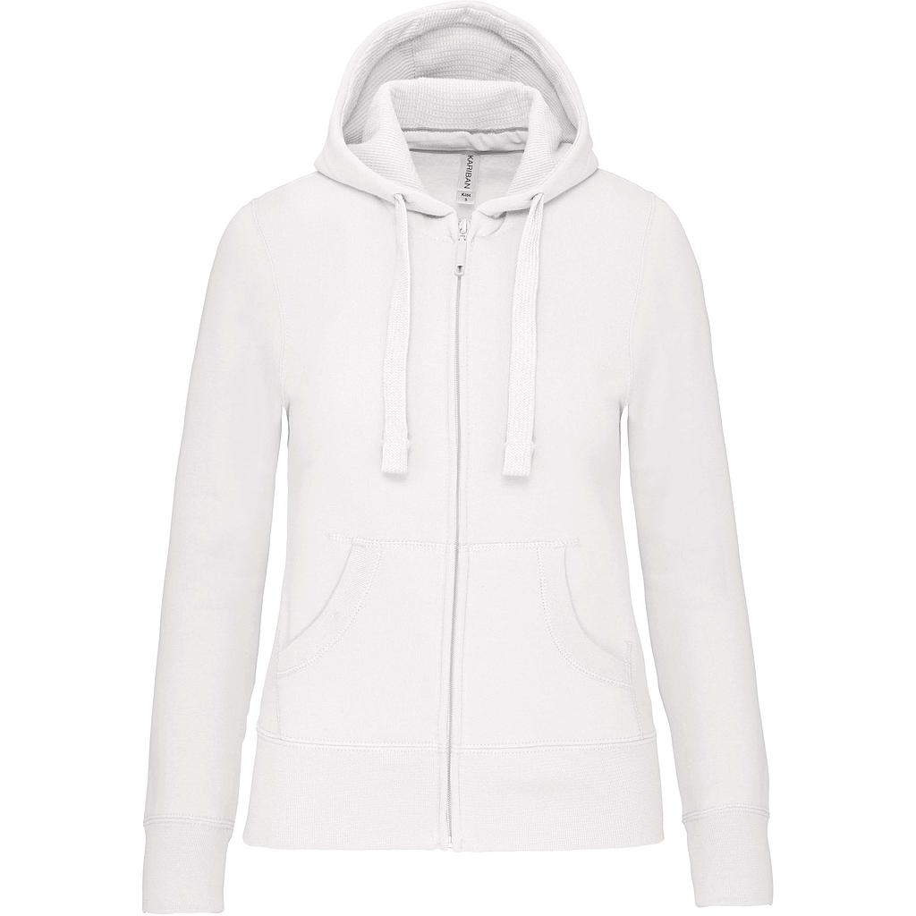 KARIBAN / DAMESSWEATER MET RITS EN CAPUCHON  K464